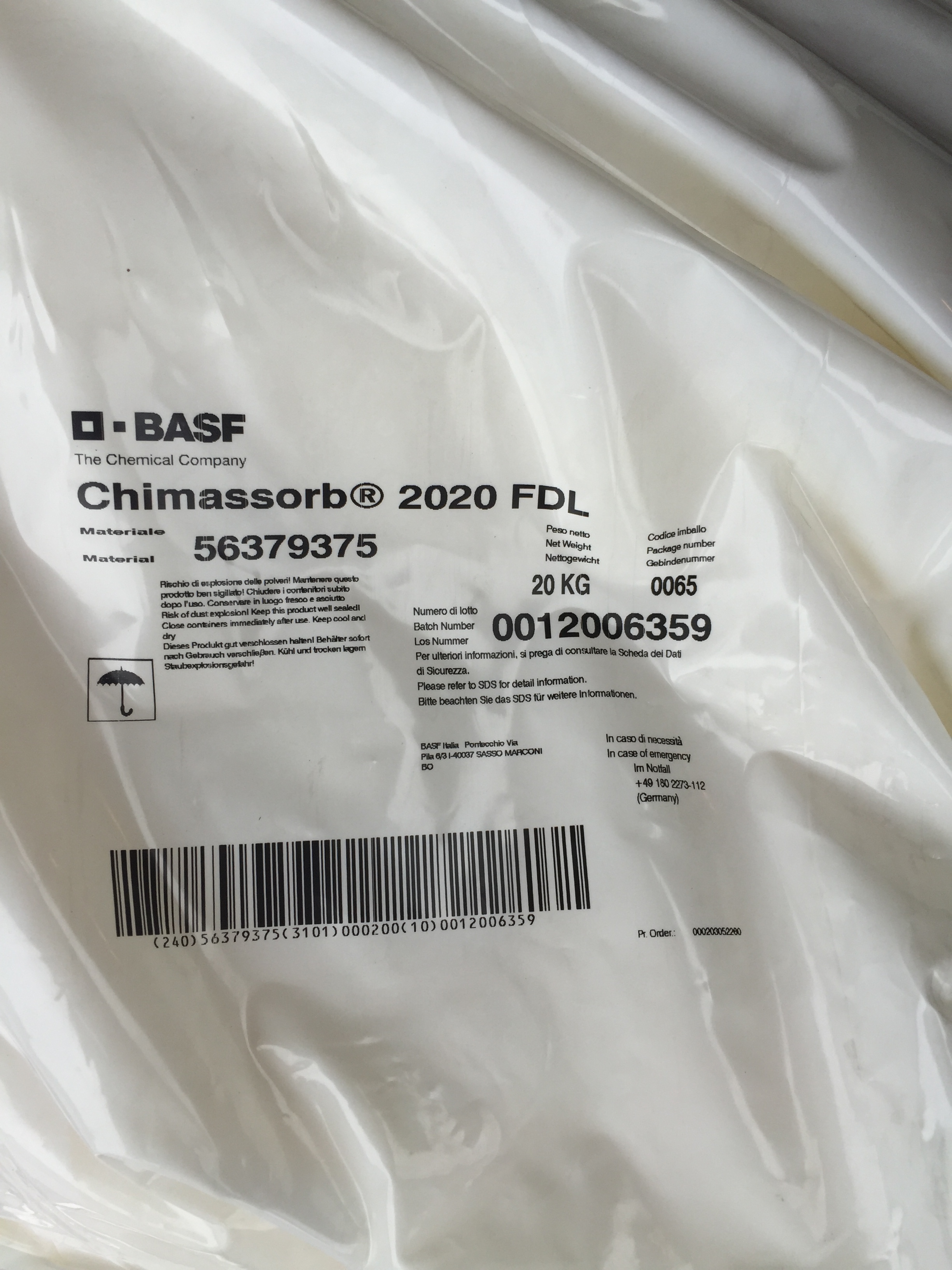 巴斯夫受阻胺光穩定劑Chimassorb 2020